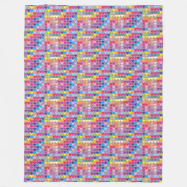 Polar manta arco iris de corazones púrpura