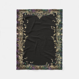 Polar Manta arreglada purpurina del diseño de las notas