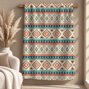 Polar Manta artística de boho pastel con patrón tribal a