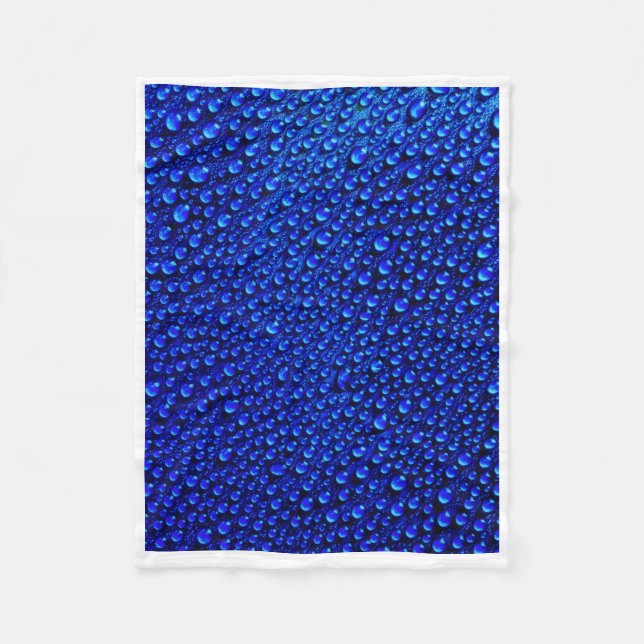 Polar Manta artística de gotas de agua azul ADOM (Anverso)
