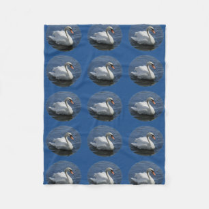 Polar Manta azul del paño grueso y suave del cisne