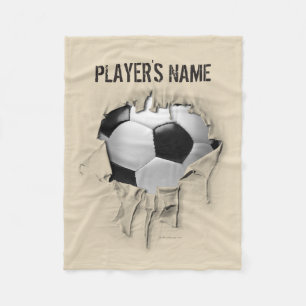 Polar Manta blanca personalizada fútbol rasgada del pa