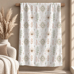 Polar Manta Boho Arcoíris Elegante Marfil Beige Sage