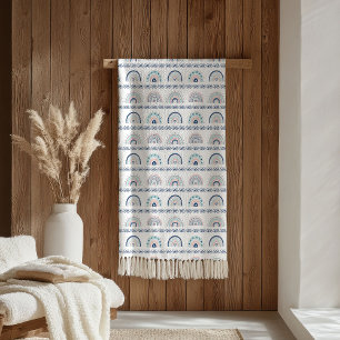 Polar Manta Boho Chic Rosa y Azul Marino Suave Regalo de