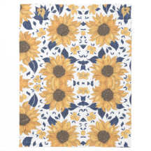 Manta con estampado de girasoles elegante para nue