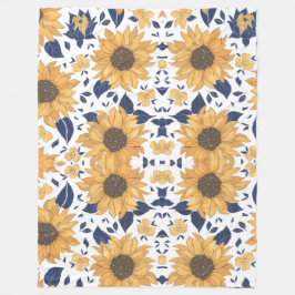 Polar Manta con estampado de girasoles elegante para nue