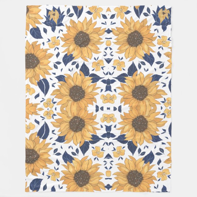Polar Manta con estampado de girasoles elegante para nue (Anverso)