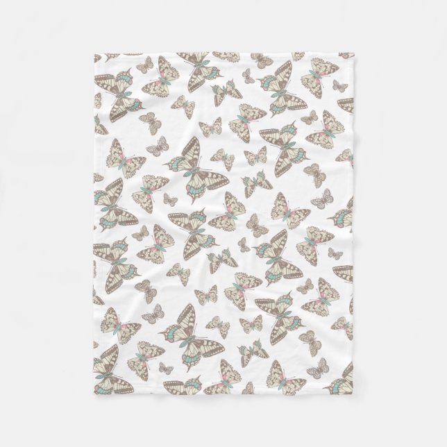 Polar Manta con estampado de mariposas tatuadas (Anverso)