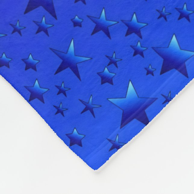 Polar Manta con patrón de noche estrellada azul (Esquina)