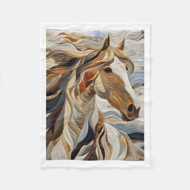 Polar Manta con retrato de caballo acolchado (Anverso)