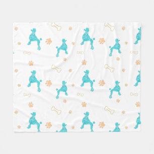 Polar Manta con silueta de caniche azul pastel minimalis