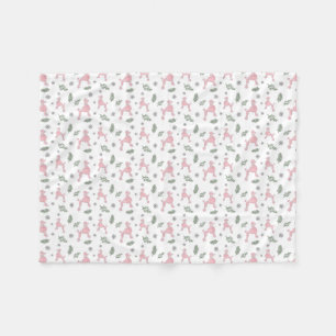Polar Manta con silueta de caniche rosa pastel minimalis