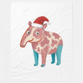 Polar Manta con sombrero de Santa de tapir lindo – Arte