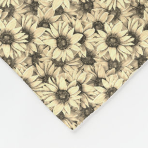 Polar Manta con tono sepia y encanto vintage de girasol