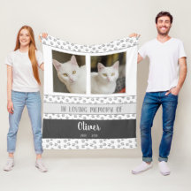 Manta conmemorativa personalizada para mascotas Hu