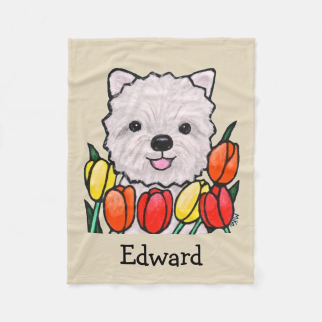 Polar Manta conocida de encargo de Westie del perro de (Anverso)