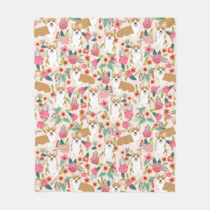 Polar Manta Corgi Florals - regalo de corgi lindo
