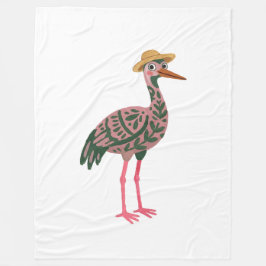 Polar Manta Crane Sun Bonnet - Rosa Polvoriento Folk Art