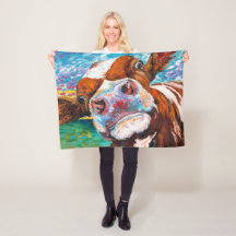 Manta curiosa de la vaca