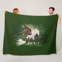 Manta de Appaloosa bayo y blanco Yegua y Potro