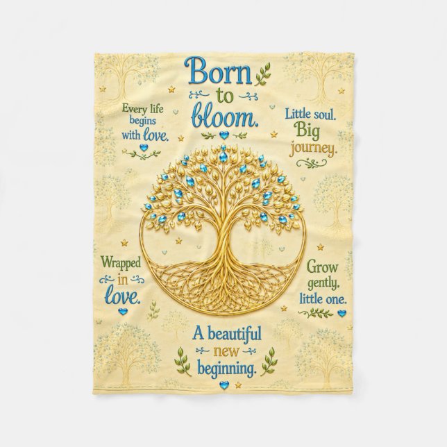 Polar Manta de árbol de vida para baby shower  (Anverso)