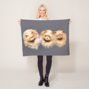 Polar Manta de arte caprichoso vintage de gatos persas e