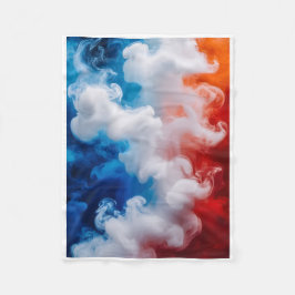 Polar Manta de arte de humo azul y naranja ADOM