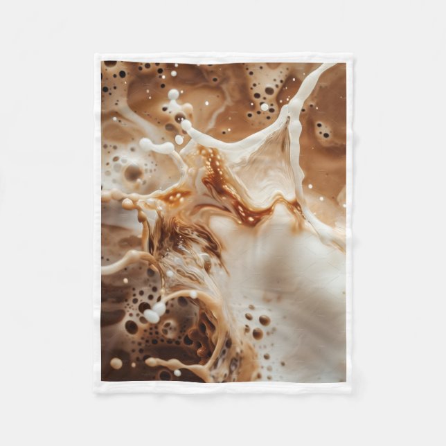 Polar Manta de arte de salpicaduras de café y leche ADOM (Anverso)