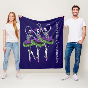 Polar Manta de bailarina esqueleto verde morado