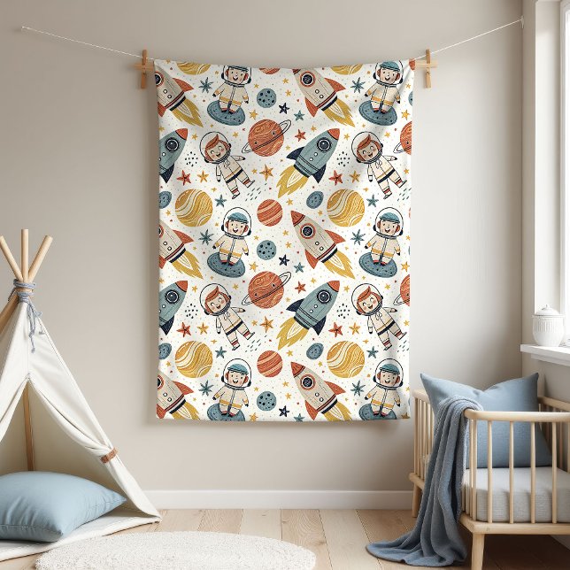Polar Manta de bebé astronauta cohete regalo para niño p (Astronaut Baby Blanket Rocket Gift for Little Boy)