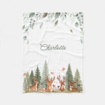 Manta de bebé Boho Woodland | Vivero de bosque de 
