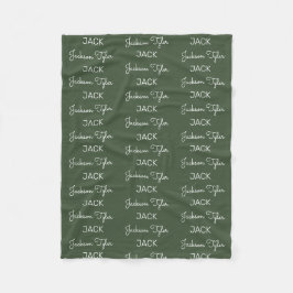 Polar Manta de bebé de fleece con nombre personalizado m
