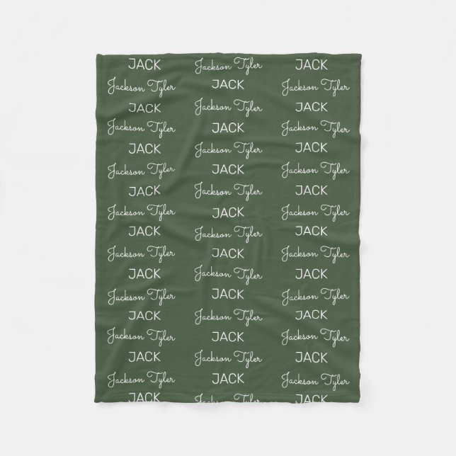 Polar Manta de bebé de fleece con nombre personalizado m (Anverso)