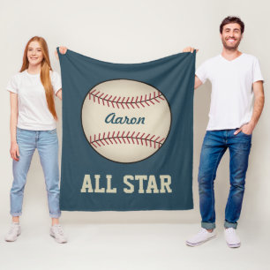 Polar Manta de béisbol azul deportiva personalizada rega