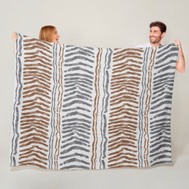 Polar Manta de borrega a rayas tribal boho