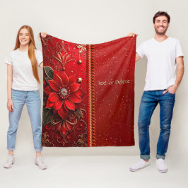 Polar Manta de borrega de flor roja