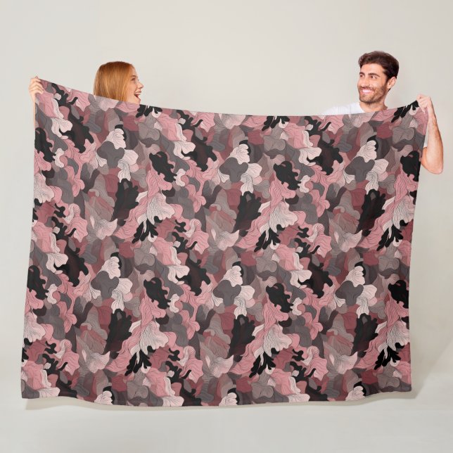 Polar Manta de Camuflaje Rosa Suave para un Estilo Acoge (In situ)