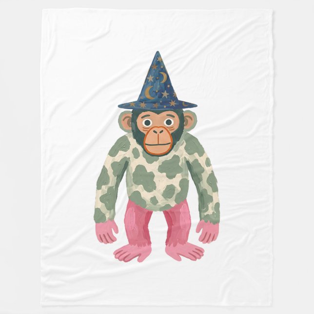 Polar Manta de chimpancé con sombrero de mago lindo (Anverso)