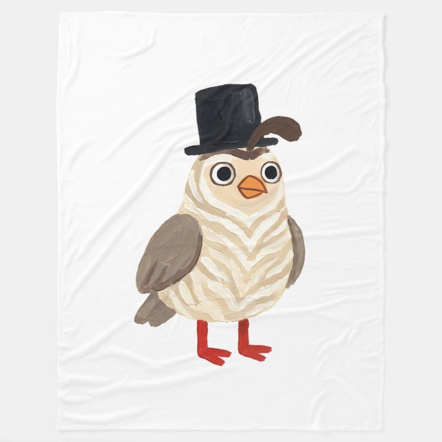 Polar Manta de codorniz con sombrero de copa y patrón de (Anverso)