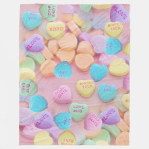 Polar manta de corazones de caramelo de valentinas