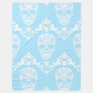 Polar manta de cráneo victoriana azul