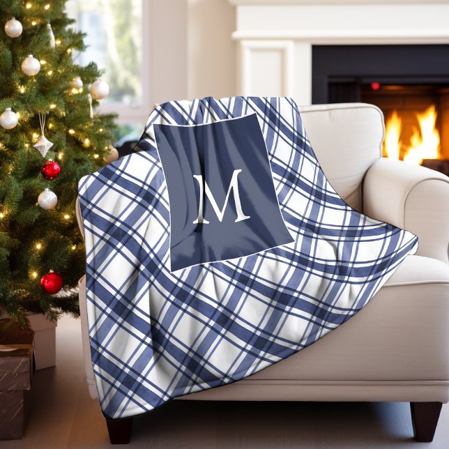 Polar Manta de Cuadros Azules (Blue Plaid Blanket
)