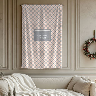 Polar Manta de cuadros gris coral estética moderna regal