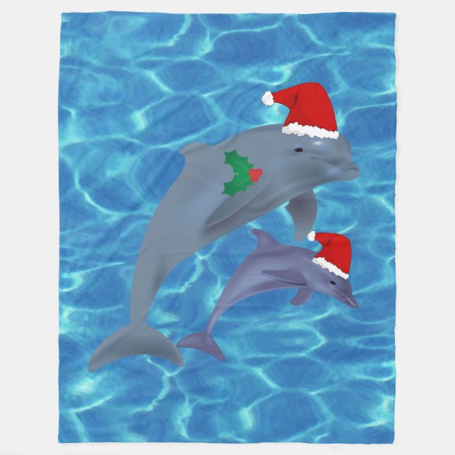 Polar manta de delfines santa claus (Anverso)