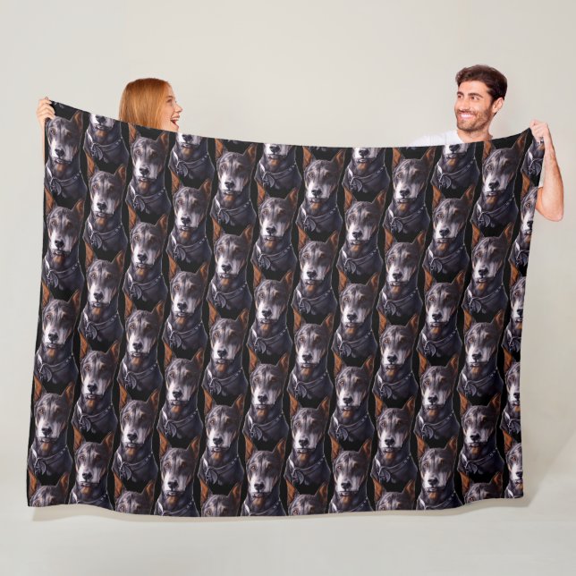 Polar Manta de Doberman personalizada Arte de perro Dobe (In situ)