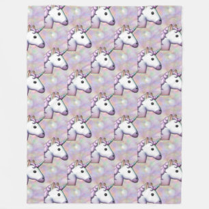 Polar manta de dormitorio de emoji unicornio holograma