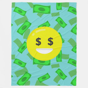 Polar manta de emoji con ojos de dinero