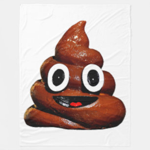 Polar manta de emoji de caca alegre