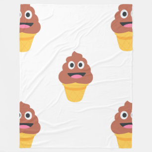 Polar manta de emoji de caca de helado