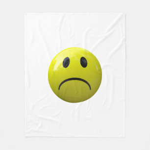 Polar manta de emoji de cara infeliz